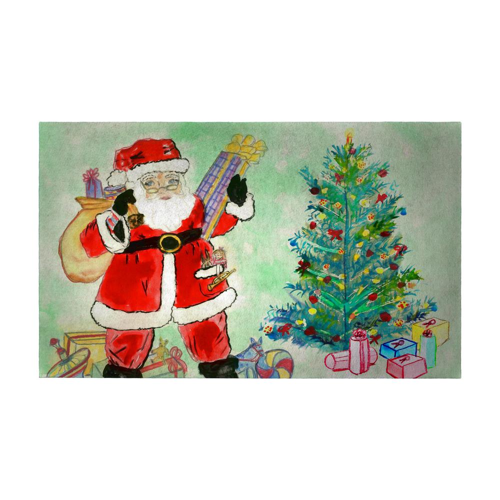 Santa & Christmas Tree Door Mat 30x50. Picture 1