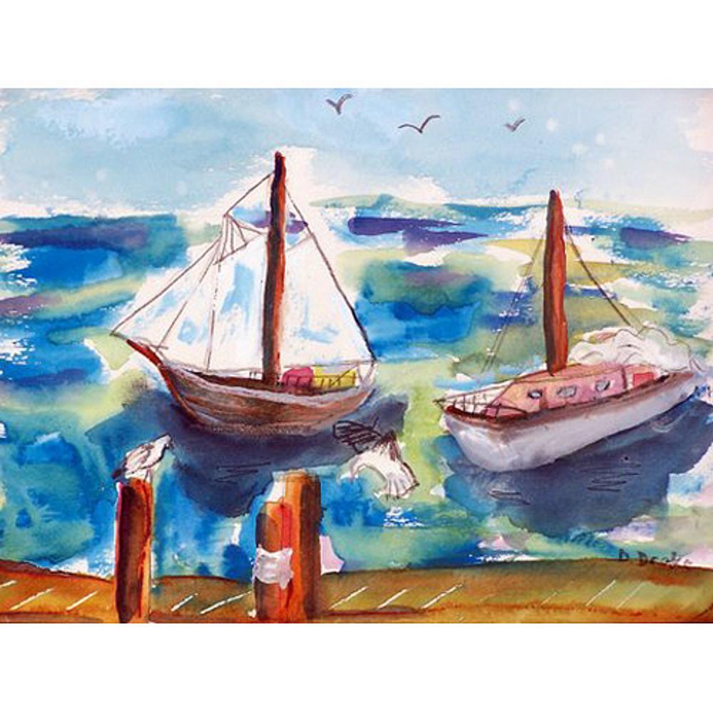 Two Sailboats Door Mat 18x26. The main picture.