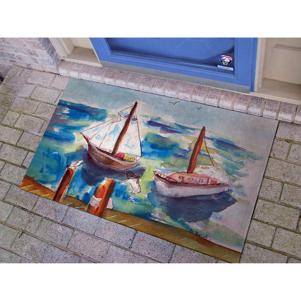 Two Sailboats Door Mat 30x50. Picture 2