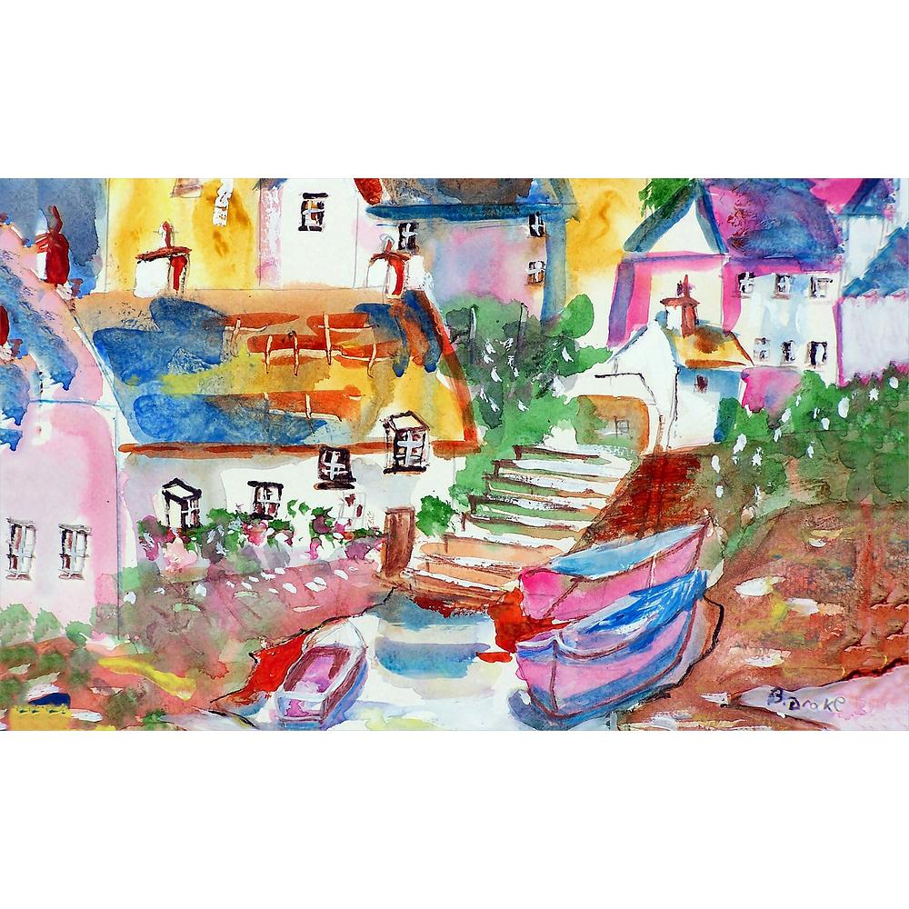 Boats At Steps Door Mat 18x26. Picture 1