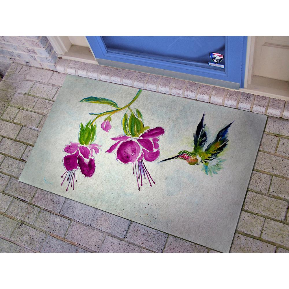 Purple Hummingbird Door Mat 30x50. Picture 2