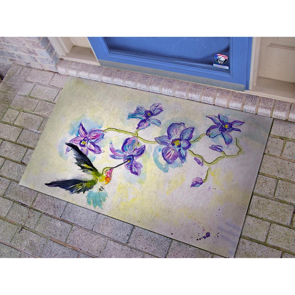 Hummingbird & Clematis Door Mat 30x50. Picture 2