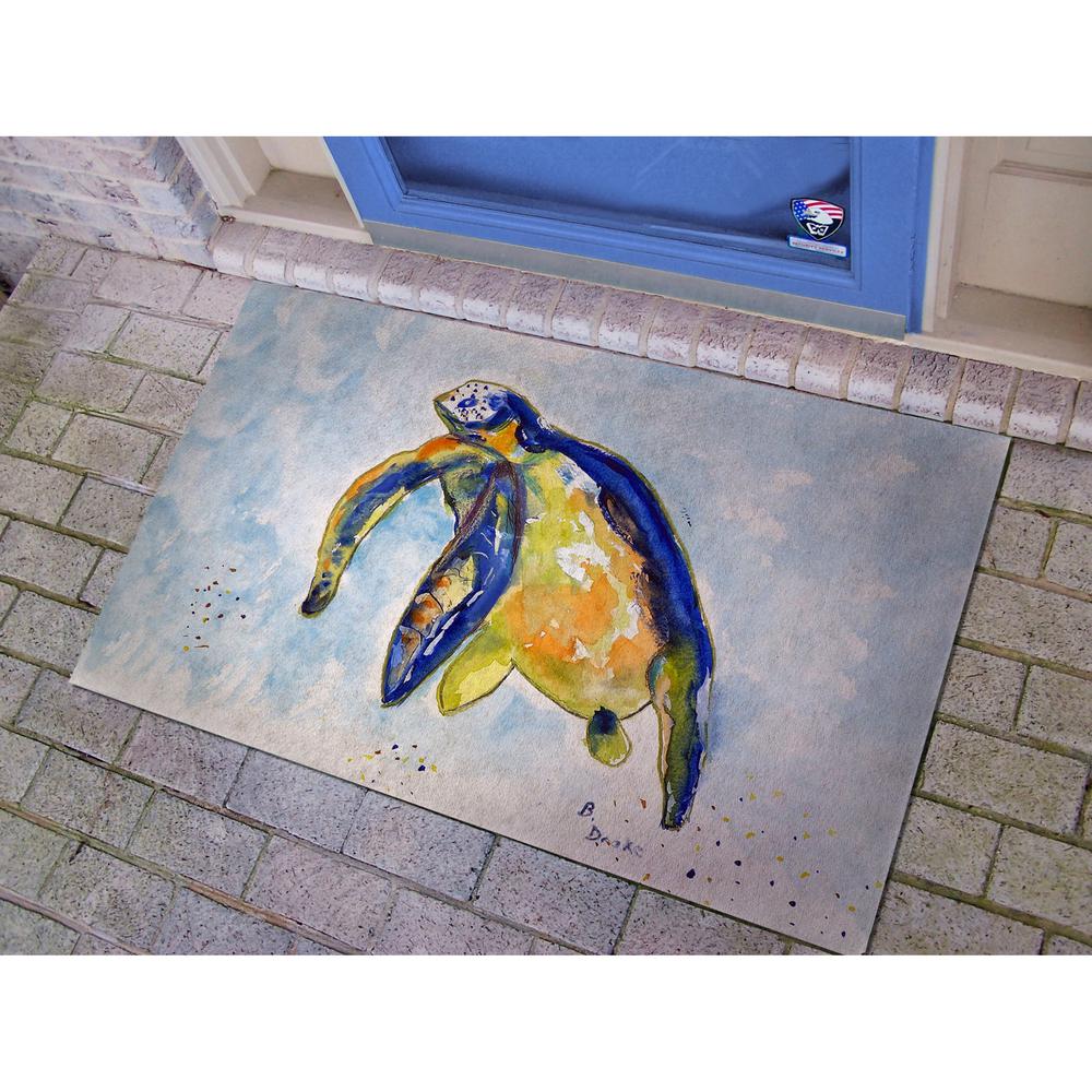 Blue Sea Turtle Door Mat 30x50. Picture 2