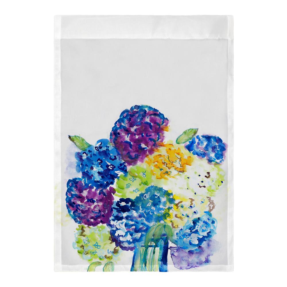 Betsy's Hydrangea Flag 12.5x18. Picture 1