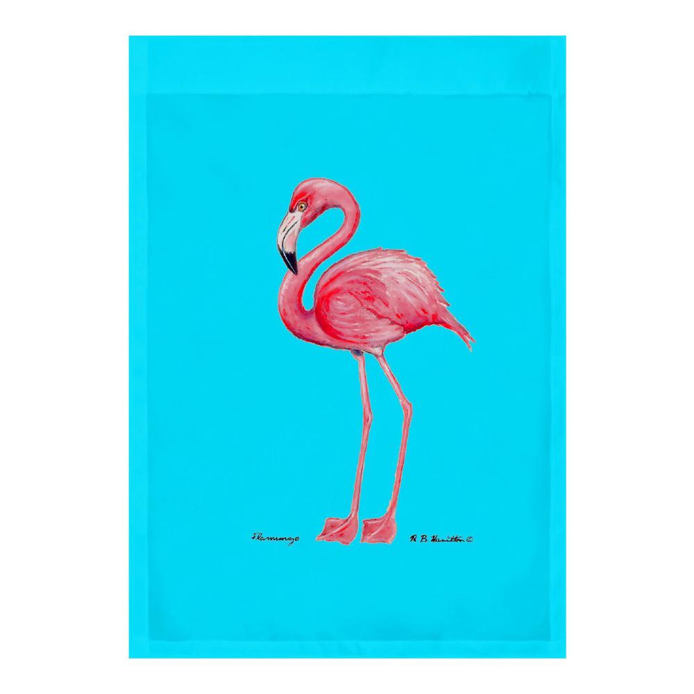 Flamingo on Teal Flag 12.5x18. Picture 1