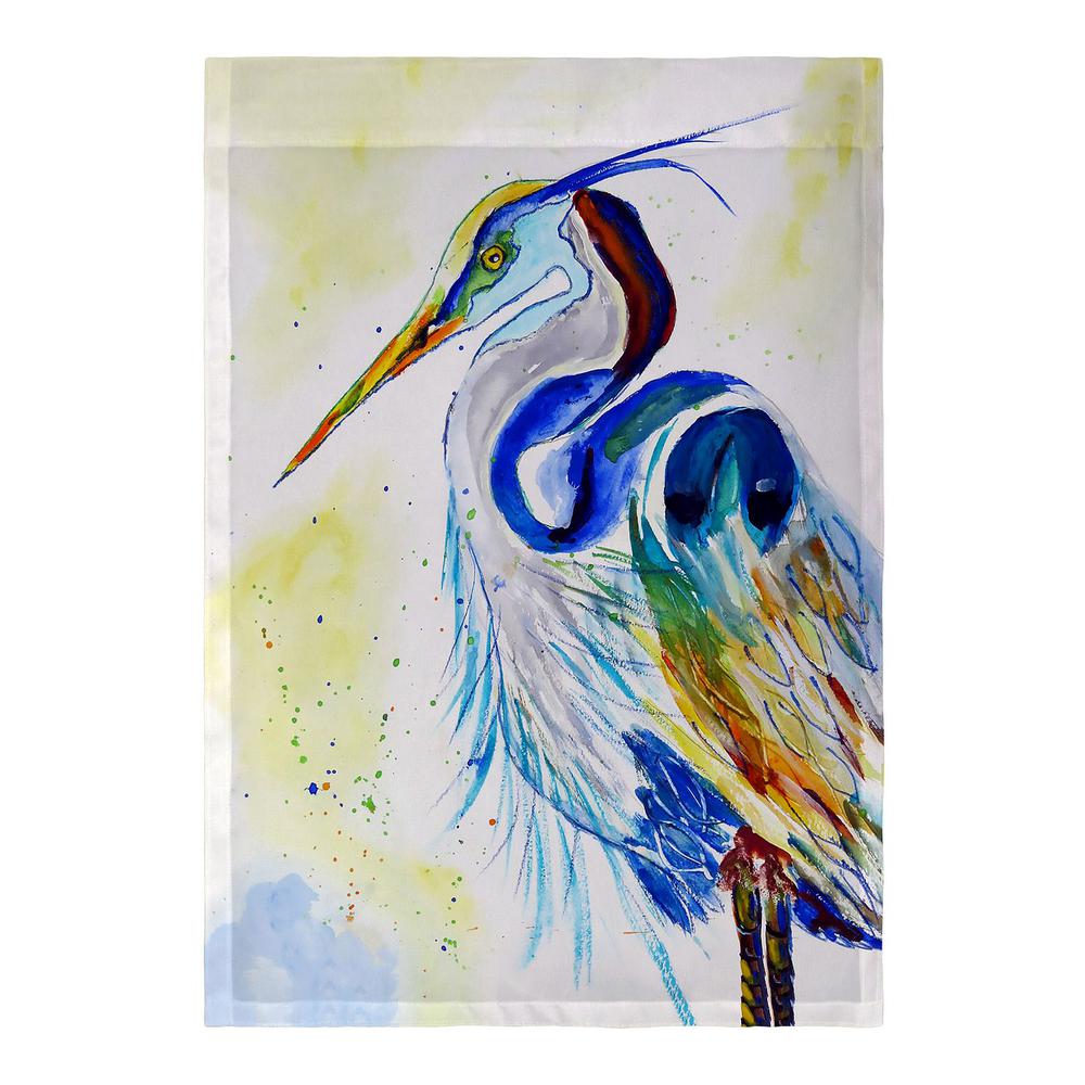 Watercolor Heron Flag 12.5x18. Picture 2