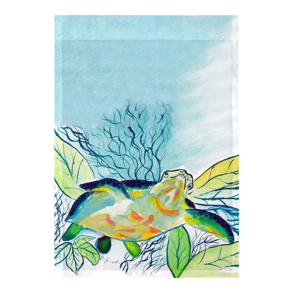Smiling Sea Turtle Flag 12.5x18. Picture 1