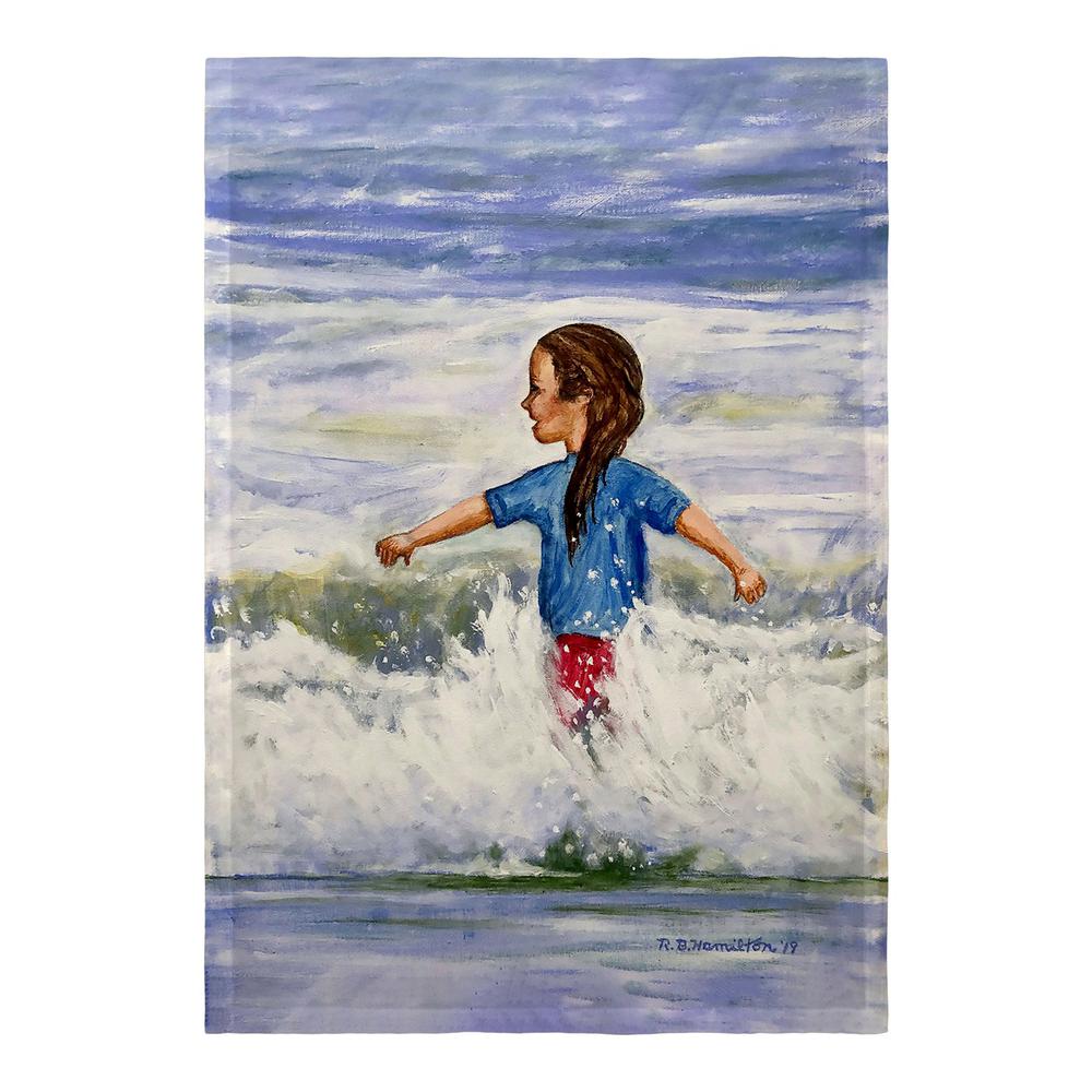 Girl in Surf Flag 12.5x18. Picture 2