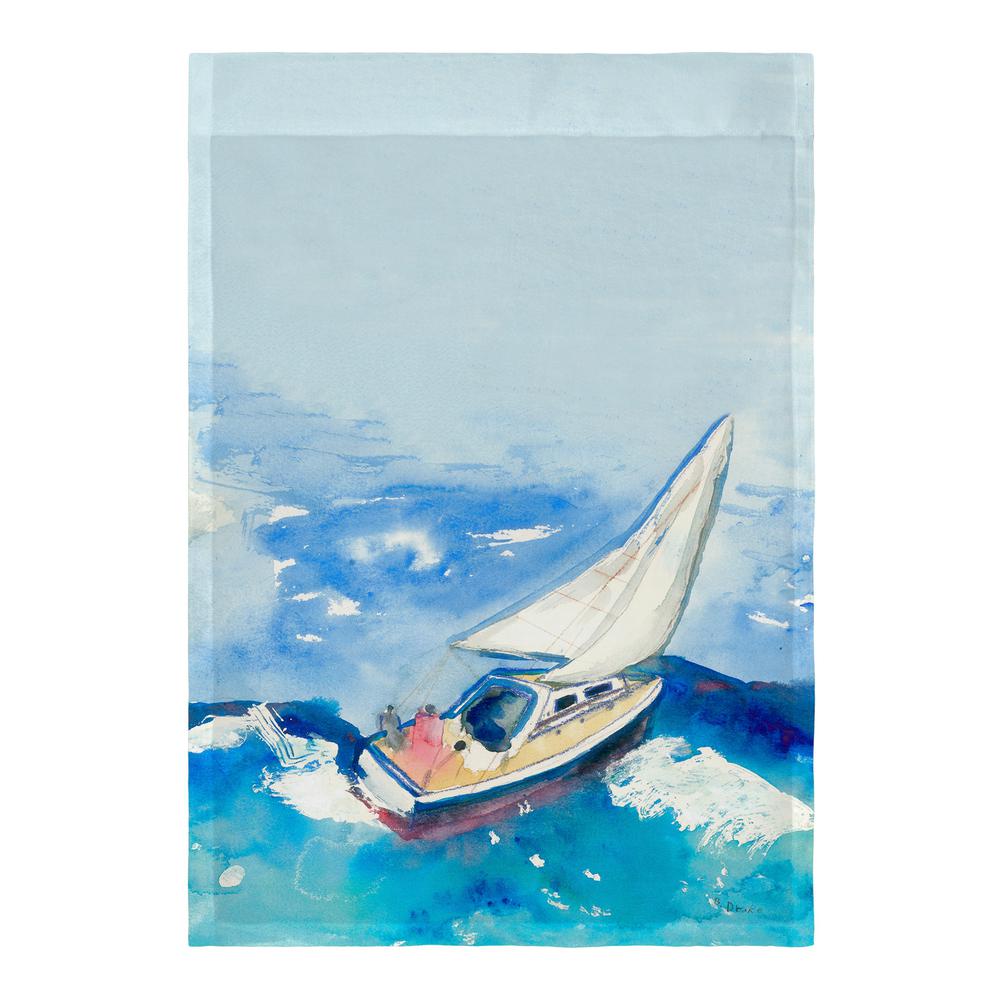 Betsy's Sailboat Flag 12.5x18. Picture 2