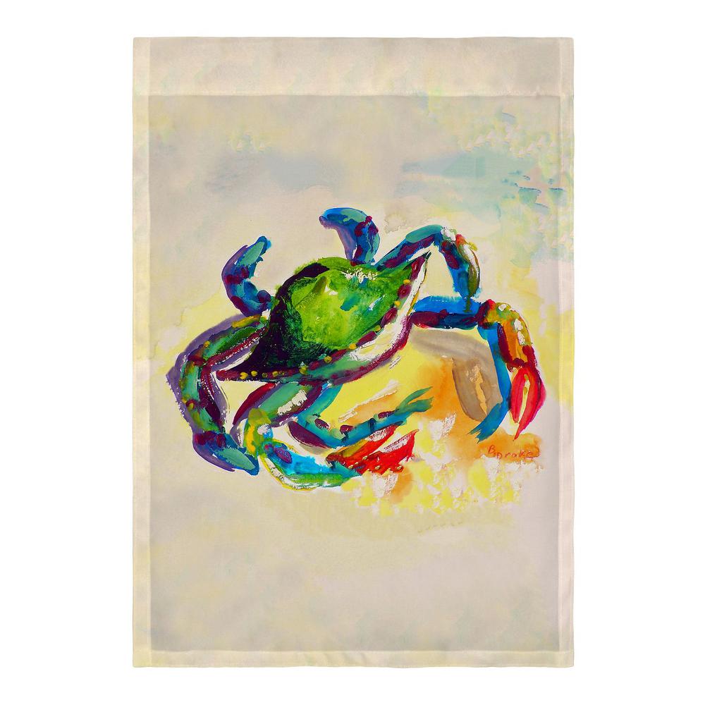 Teal Crab Flag 12.5x18. Picture 2