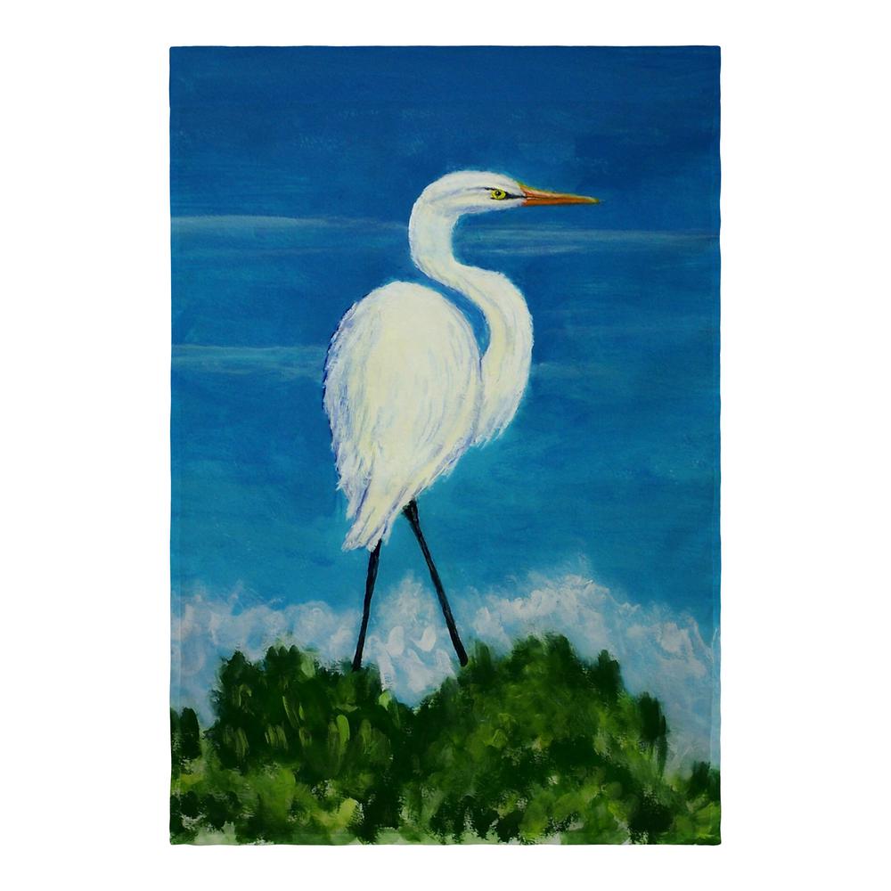 Great Egret Flag 12.5x18. Picture 2