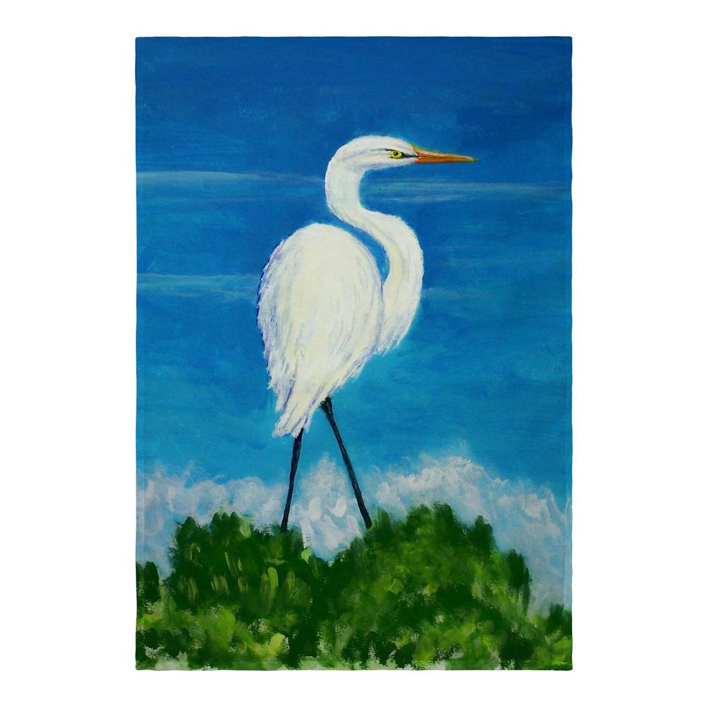 Great Egret Flag 12.5x18. Picture 1