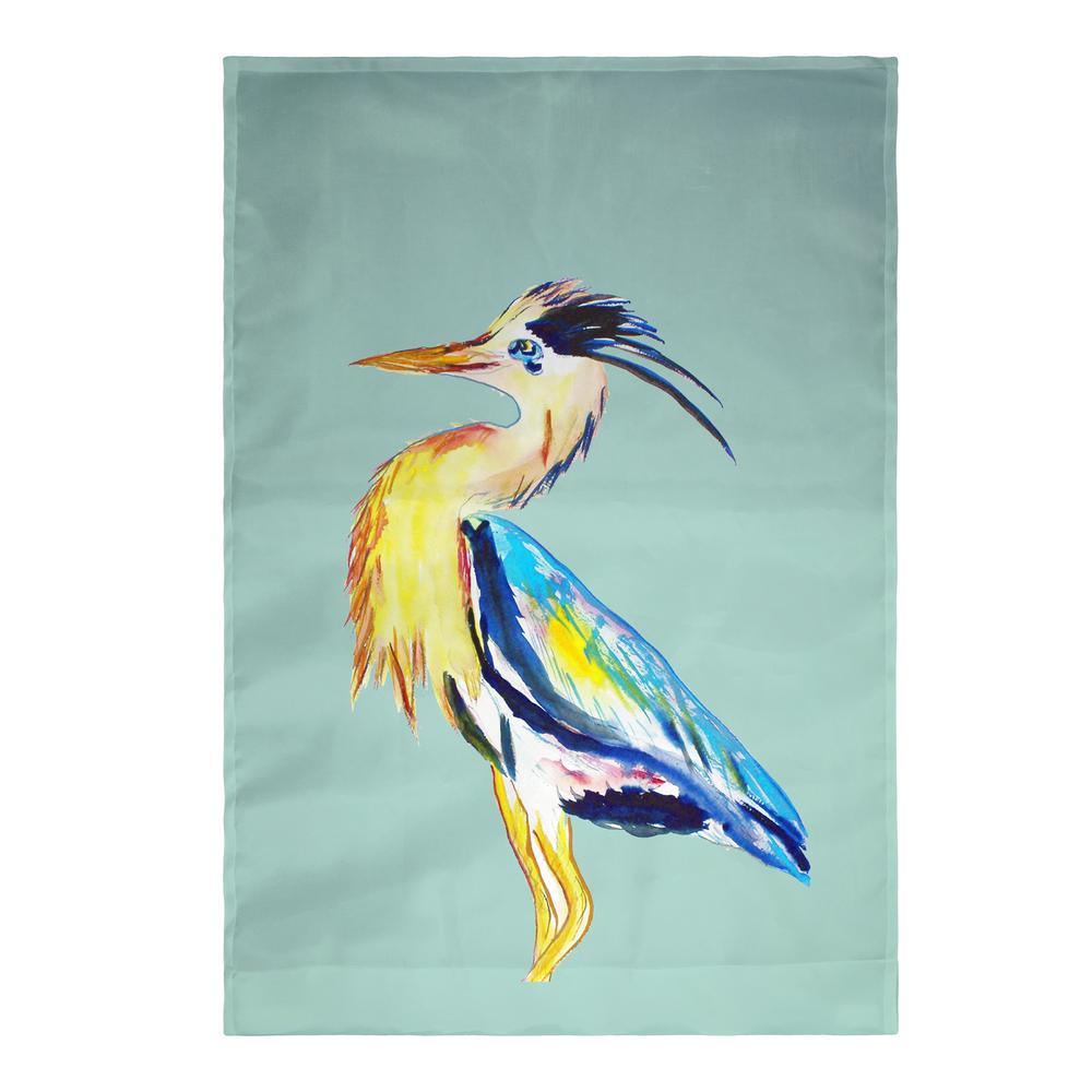 Vertical Blue Heron Flag 12.5x18. Picture 1