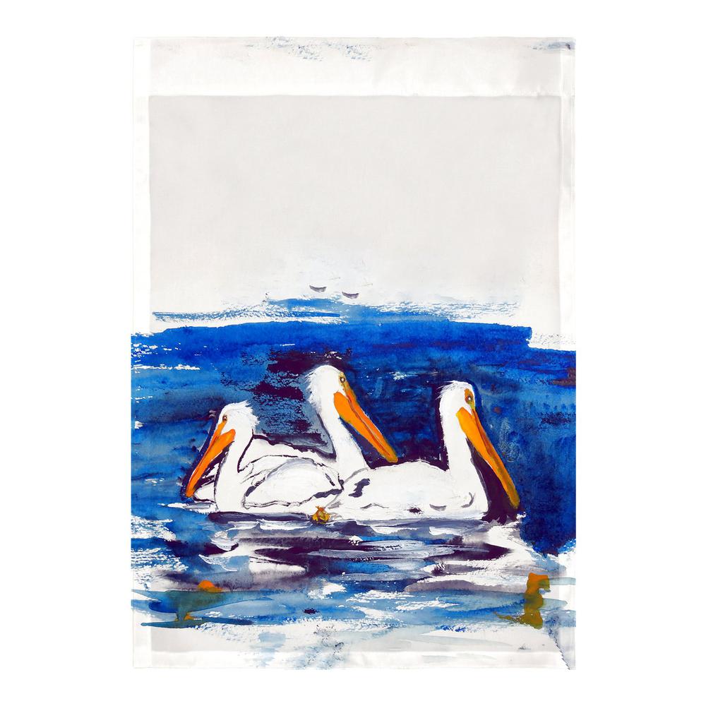 Three Pelicans Flag 12.5x18. Picture 1