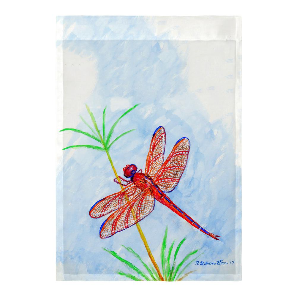Red Dragonfly Flag 12.5x18. Picture 2