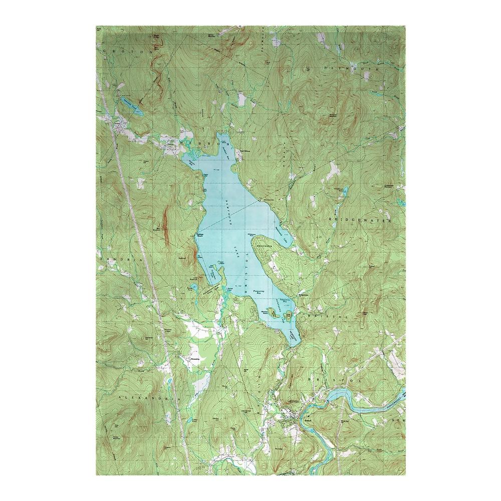 Newfound Lake, NH Nautical Map Large Flag. Picture 2