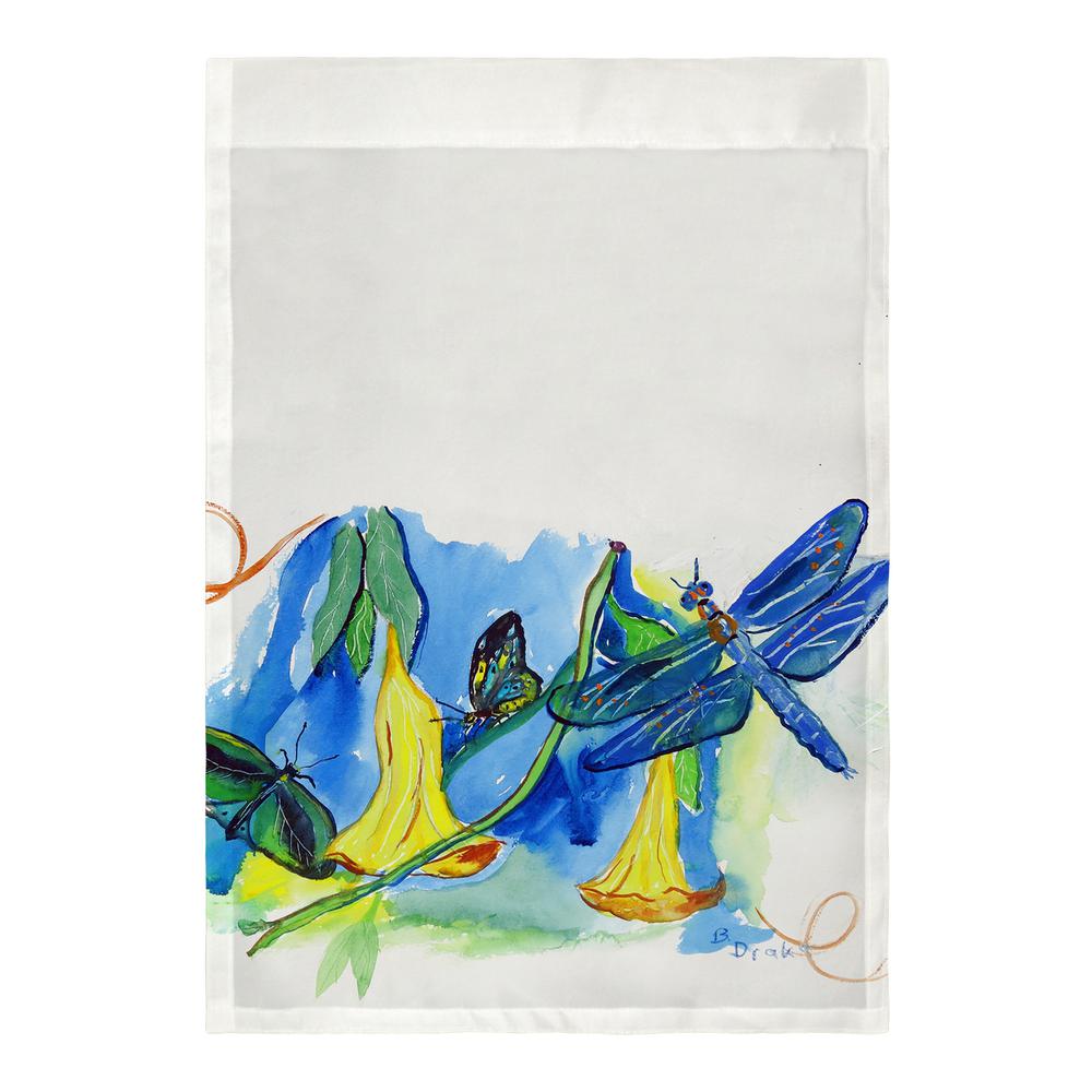 Yellow Bells & Dragonfly Flag 12.5x18. Picture 2