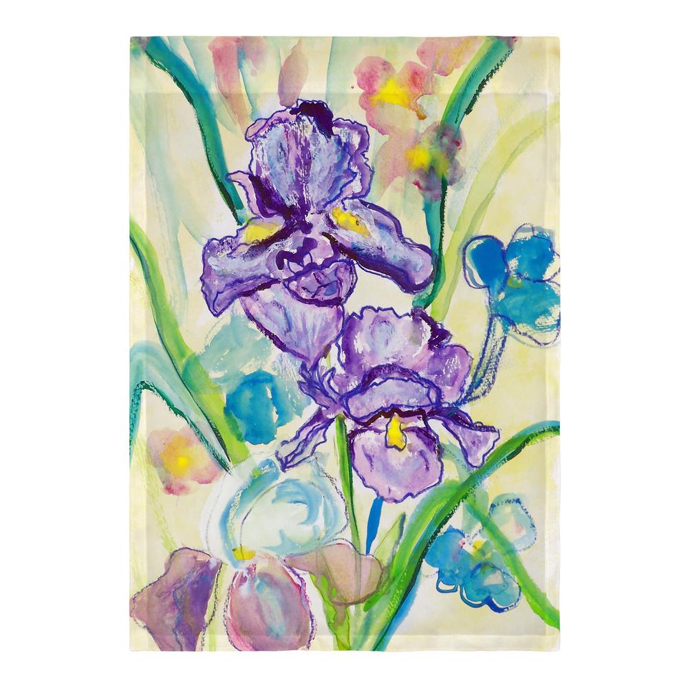 Two Irises Flag 12.5x18. Picture 2