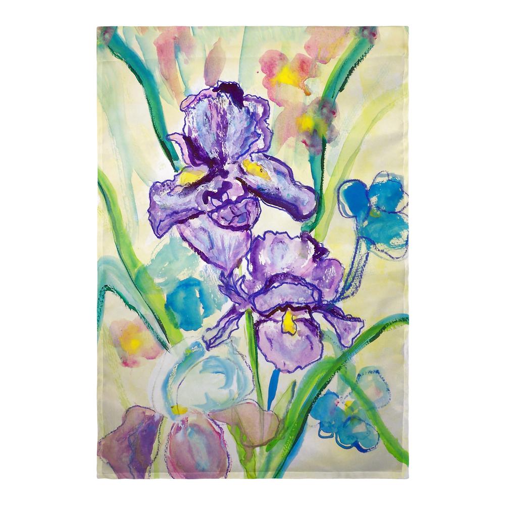 Two Irises Flag 12.5x18. Picture 1