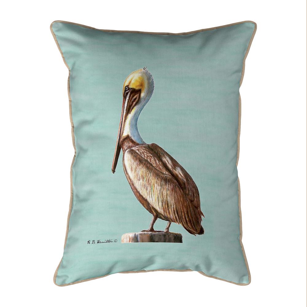 Pelican - Teal Large Indoor/Outdoor Pillow 16x20. Picture 1