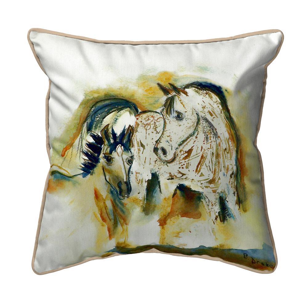 Mare & Colt Large Indoor/Outdoor Pillow 18x18. Picture 1