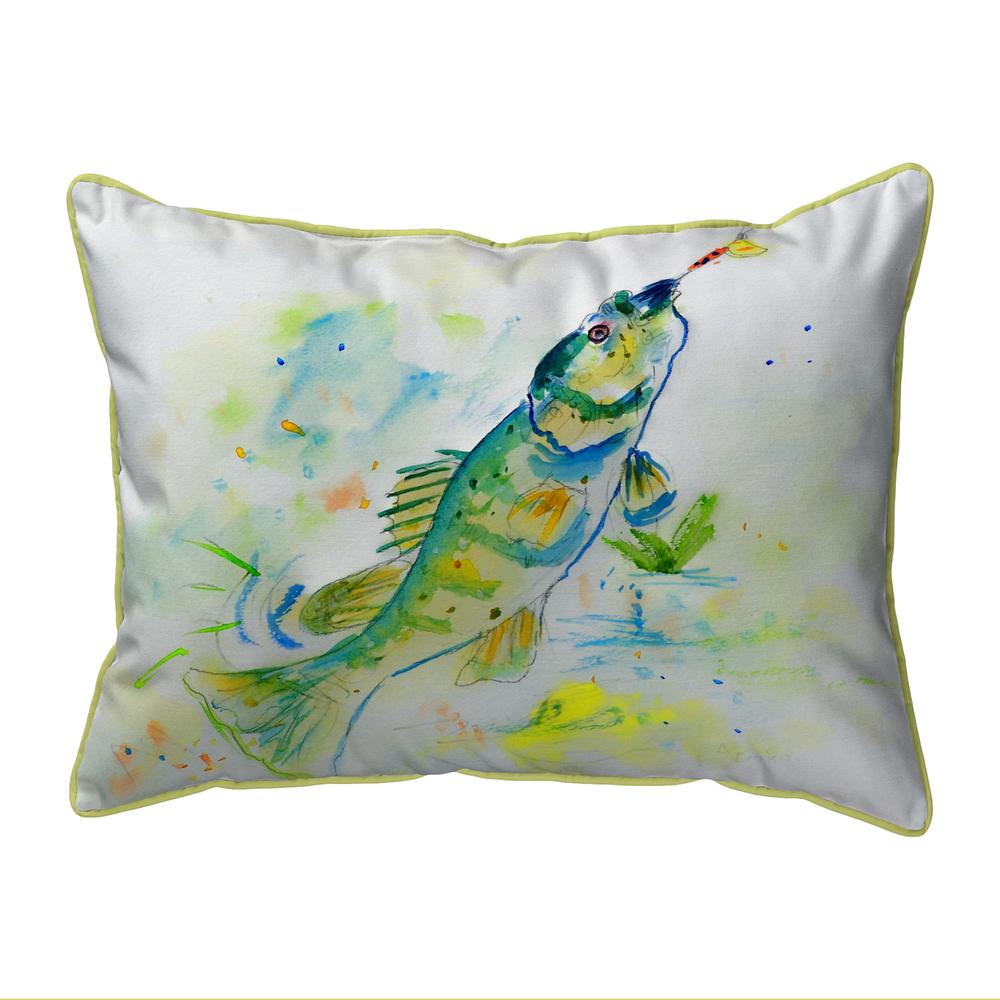 Yellow Perch Large Indoor/Outdoor Pillow 16x20. Picture 1