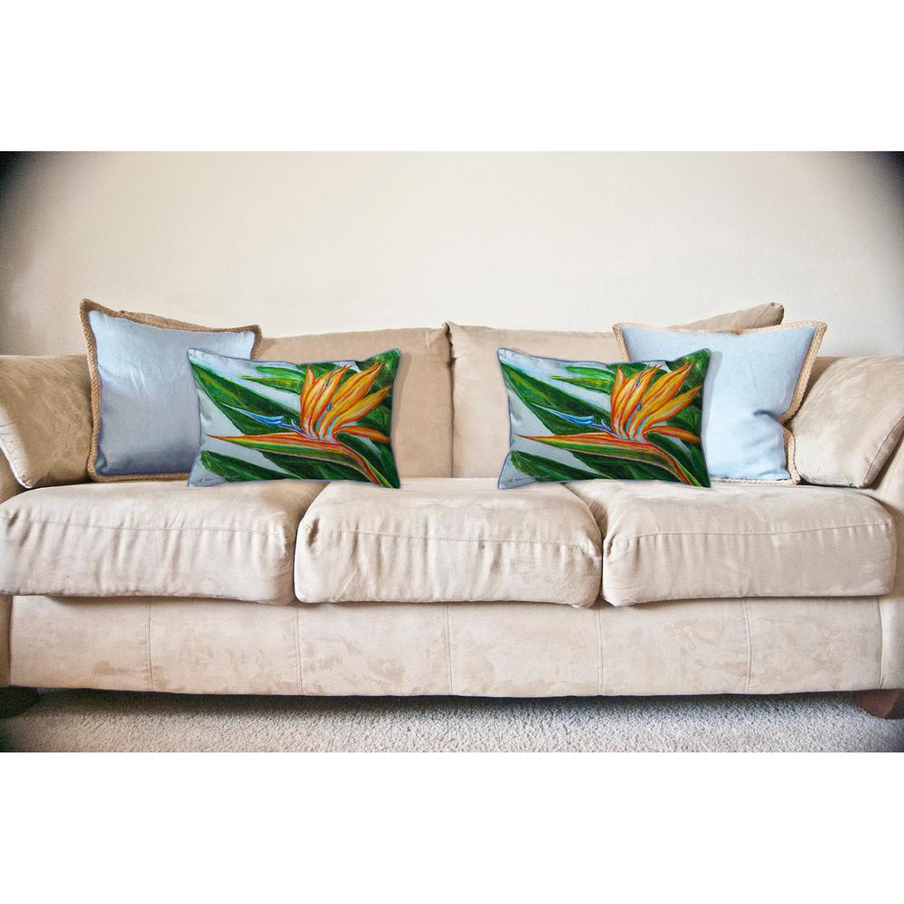 Bird of Paradise Large, Indoor/Outdoor Pillow 16x20. Picture 3