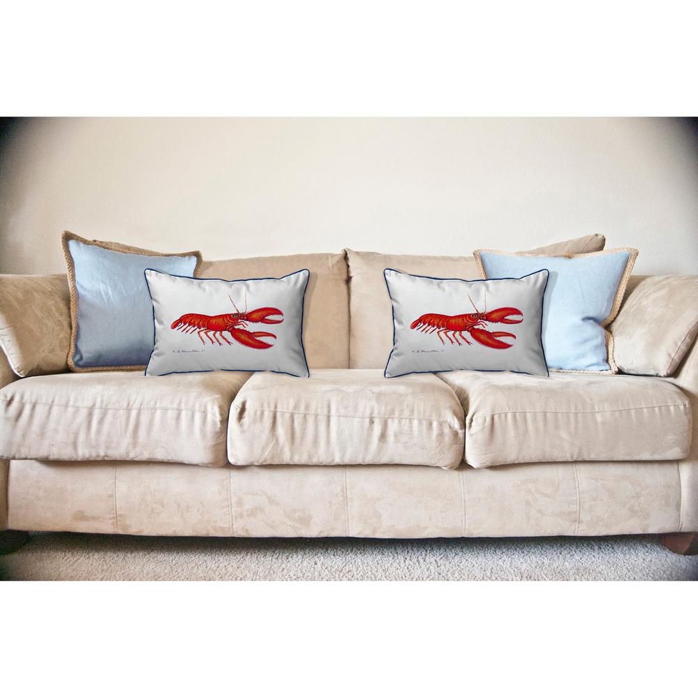 Red Lobster Large Indoor/Outdoor Pillow 16x20. Picture 3