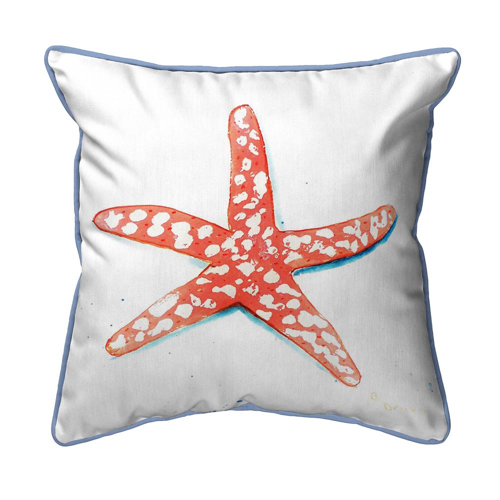 Coral Starfish Large Indoor/Outdoor Pillow 18x18. Picture 1