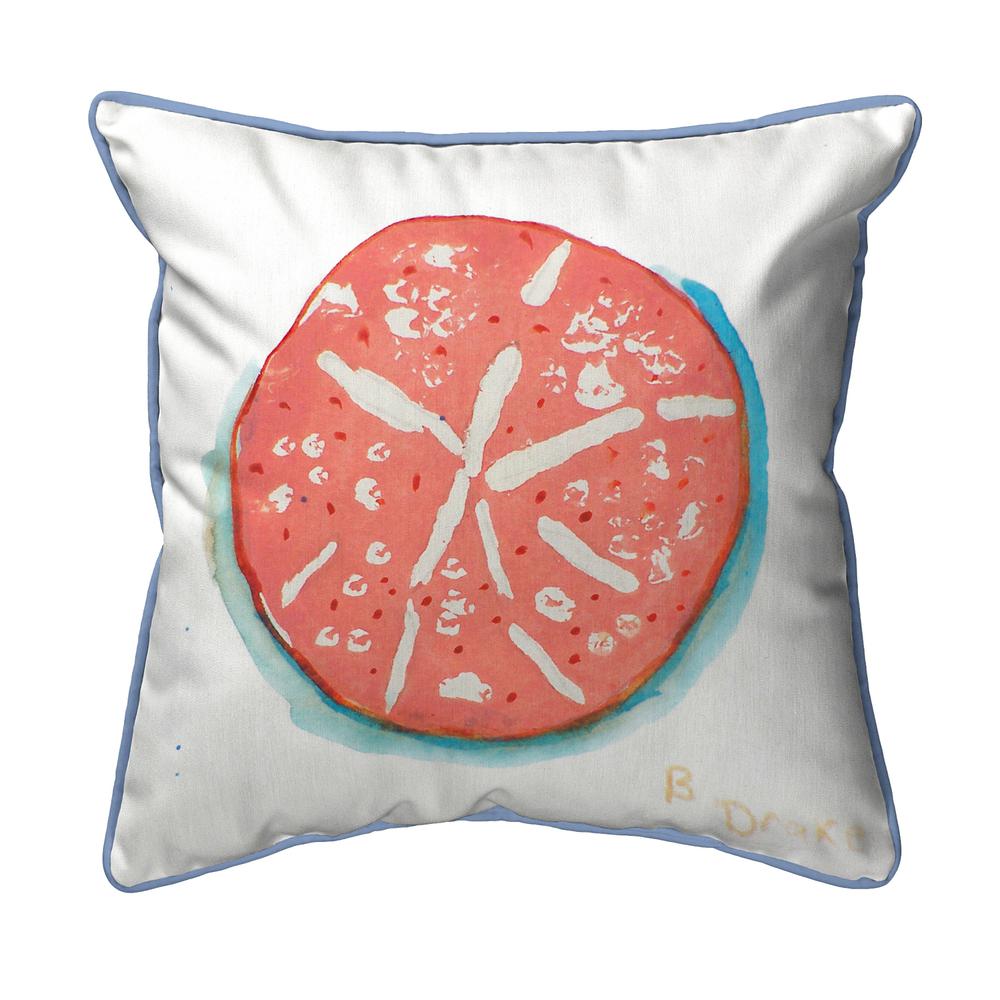 Coral Sand Dollar Large Indoor/Outdoor Pillow 18x18. Picture 1