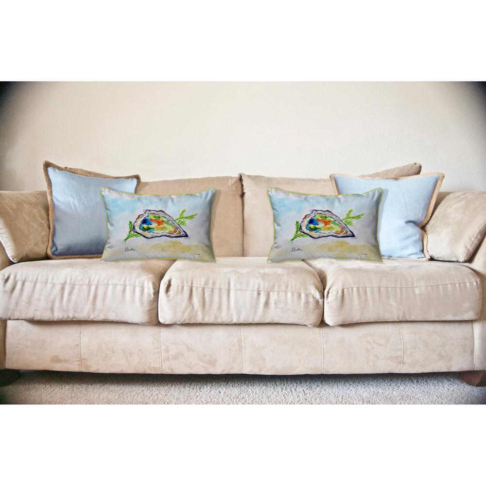 Colorful Oyster Large Indoor/Outdoor Pillow 16x20. Picture 3