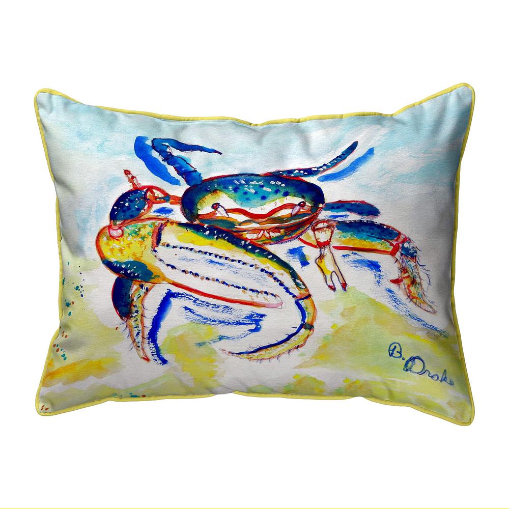 Colorful Fiddler Crab Large Indoor/Outdoor Pillow 16x20. Picture 1