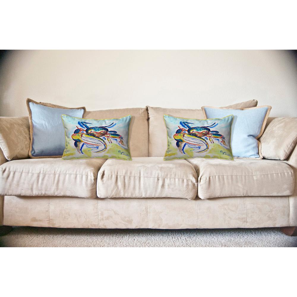 Colorful Fiddler Crab Large Indoor/Outdoor Pillow 16x20. Picture 3