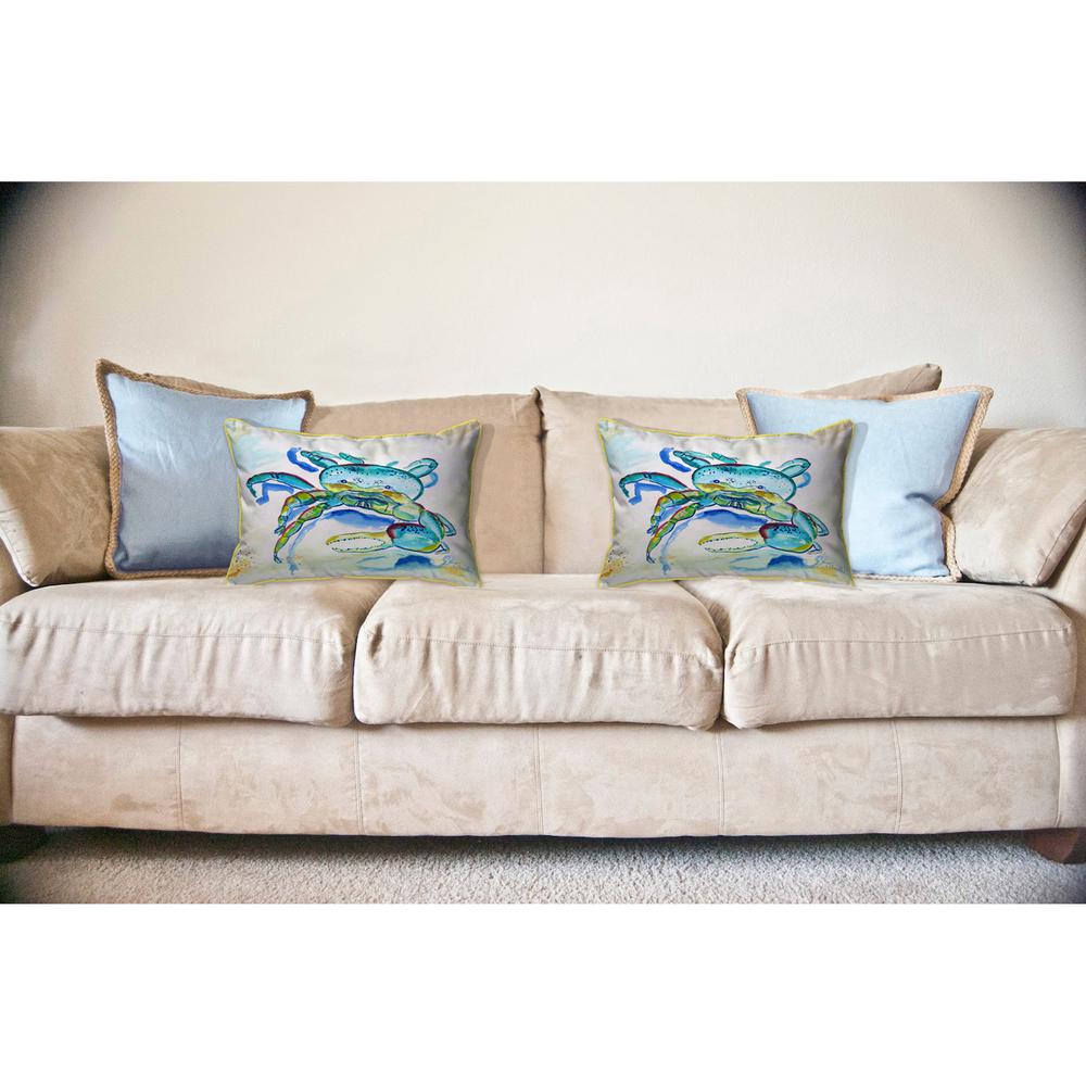 Blue Fiddler Crab Large Indoor/Outdoor Pillow 16x20. Picture 3