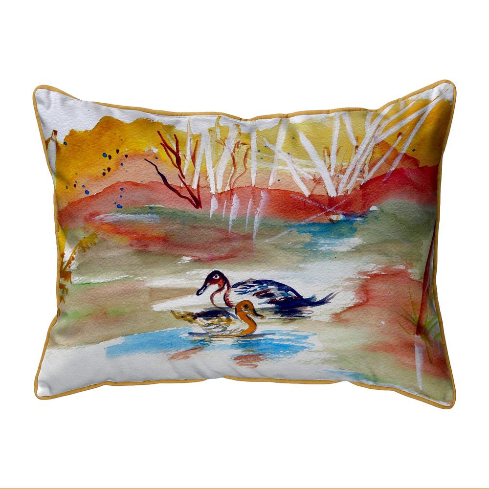Redhead Pair Large Indoor/Outdoor Pillow 16x20. Picture 1