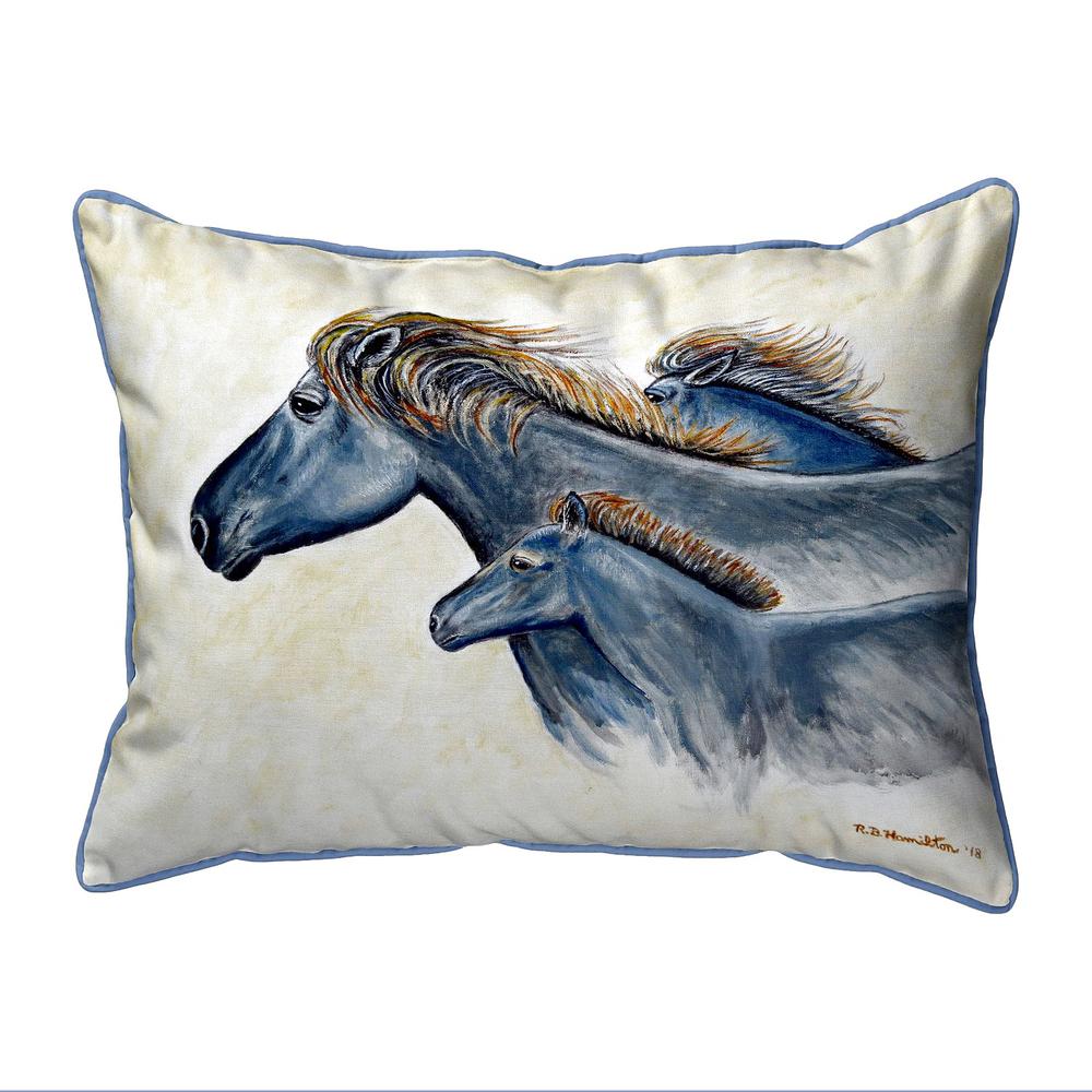 Wild Horses Large Indoor/Outdoor Pillow 16x20. Picture 1