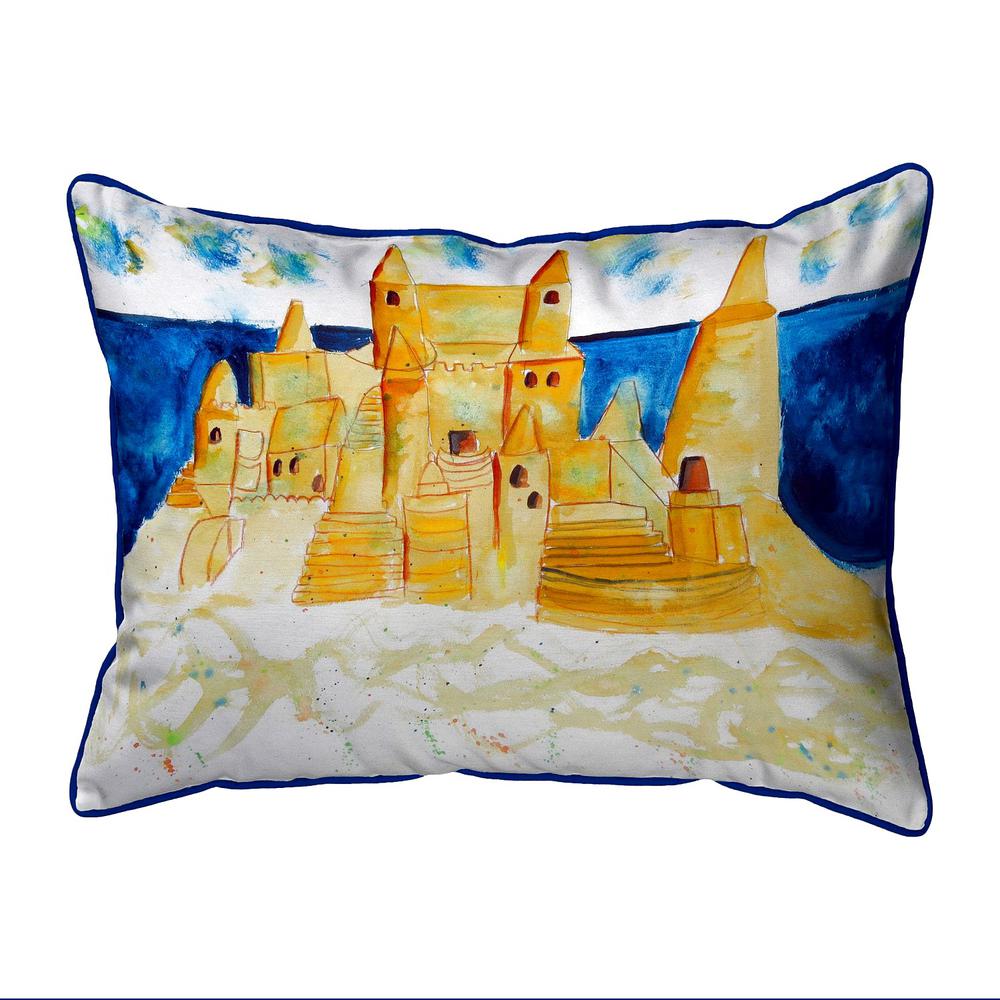 Sand Castle Large Indoor/Outdoor Pillow 16x20. Picture 1