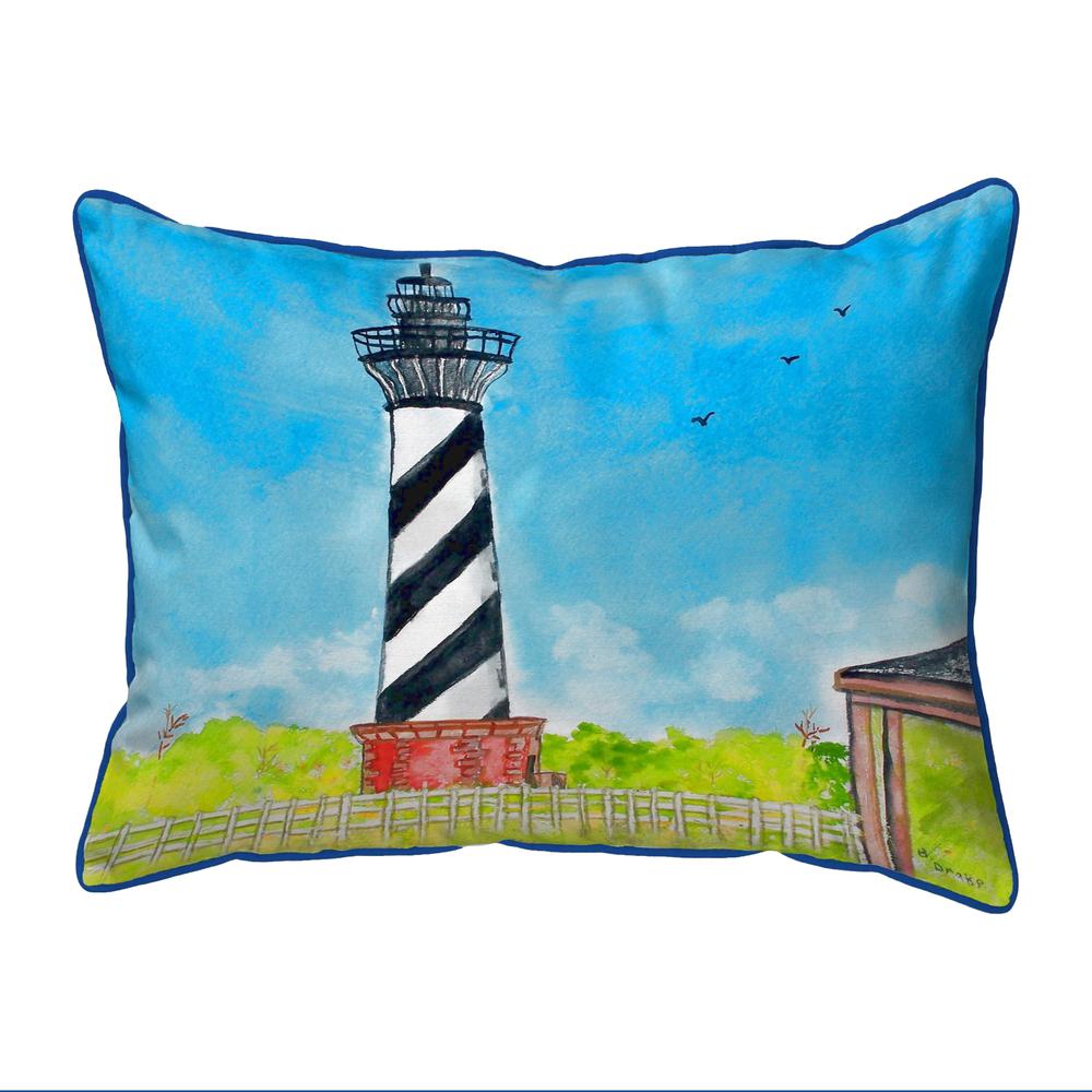 Hatteras Lighthouse Large Corded Indoor/Outdoor Pillow 16x20. Picture 1