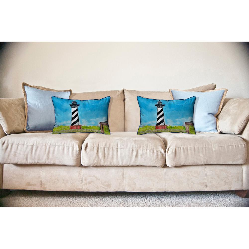 Hatteras Lighthouse Large Corded Indoor/Outdoor Pillow 16x20. Picture 3