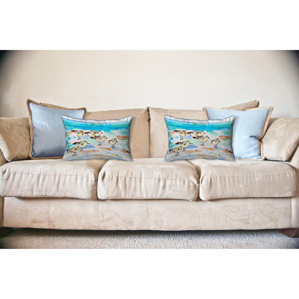 Seven Sanderlings Large Corded Indoor/Outdoor Pillow 16x20. Picture 3