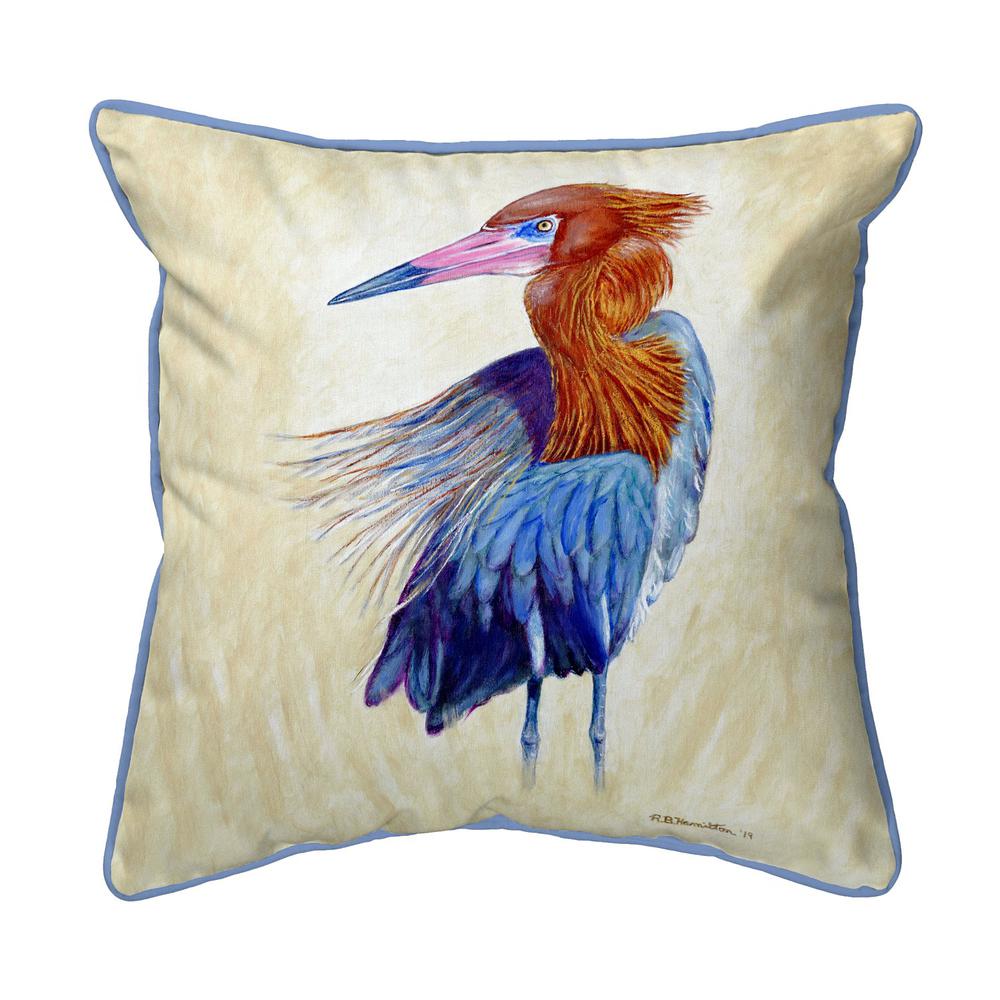 Reddish Egret Portrait Large Indoor/Outdoor Pillow 18x18. Picture 1