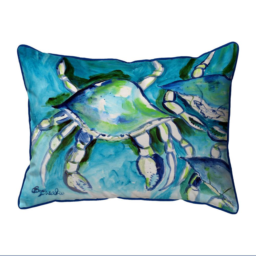 White Crabs Large Indoor/Outdoor Pillow 16x20. Picture 1