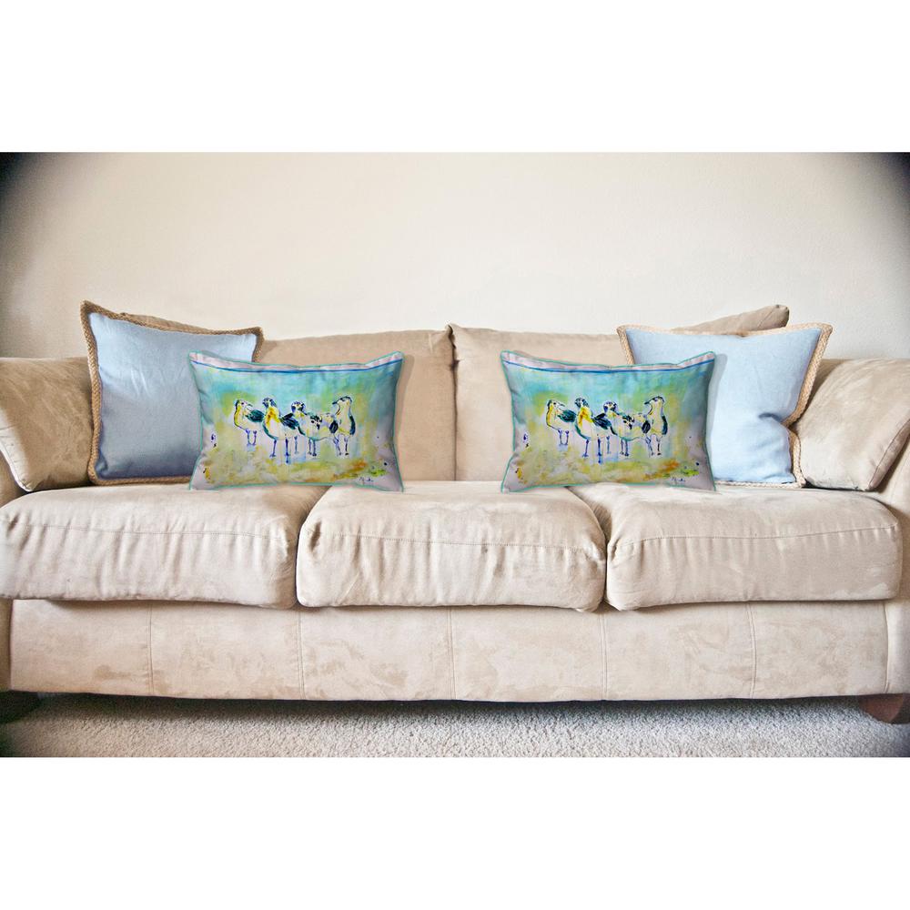 Abstract Gulls II Large Indoor/Outdoor Pillow 16x20. Picture 3