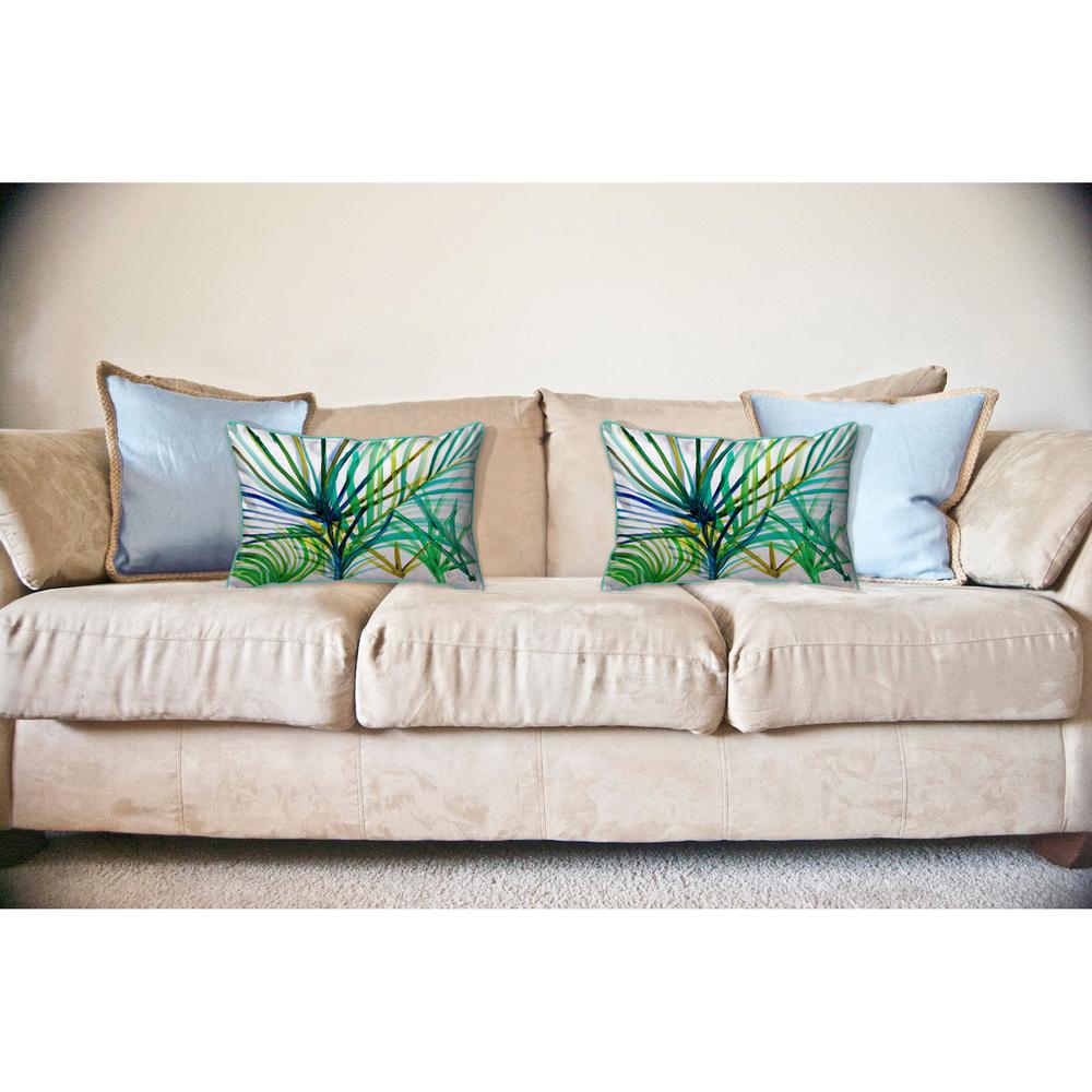 Teal Palms 16x20 Large Indoor/Outdoor Pillow. Picture 3