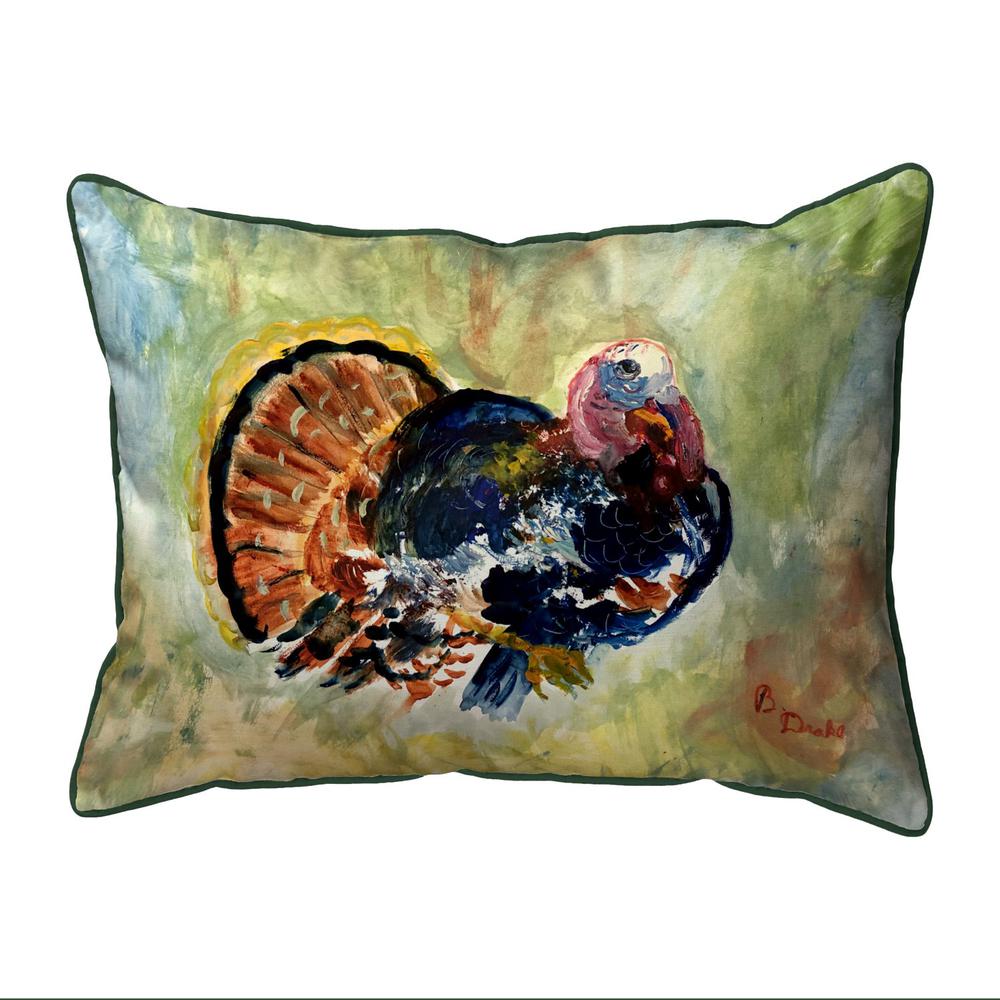 Colorful Turkey 16x20 Large Indoor/Outdoor Pillow. Picture 1