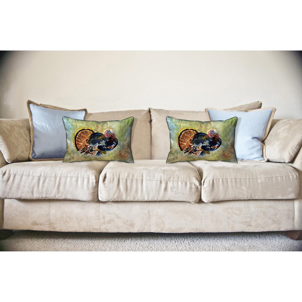 Colorful Turkey 16x20 Large Indoor/Outdoor Pillow. Picture 3