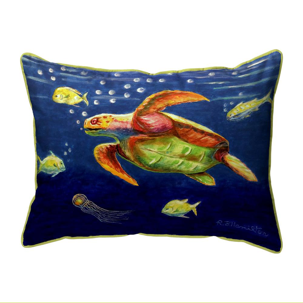 Sea Turtle Large Indoor/Outdoor Pillow 16x20. Picture 1