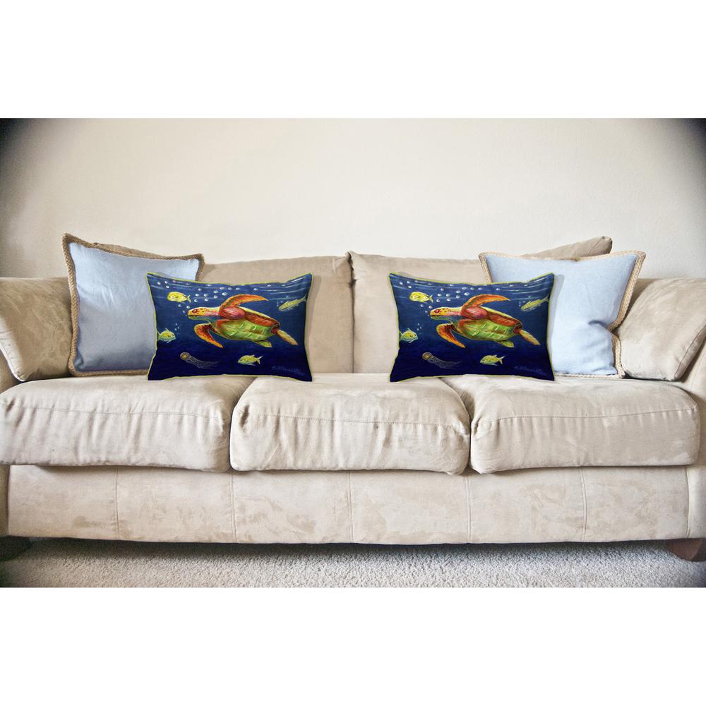 Sea Turtle Large Indoor/Outdoor Pillow 16x20. Picture 3
