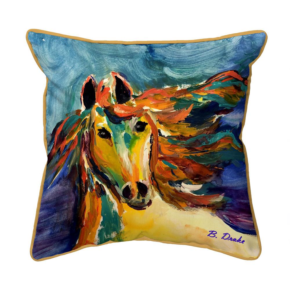 Colorful Horse 18x18 Large Indoor/Outdoor Pillow. Picture 1