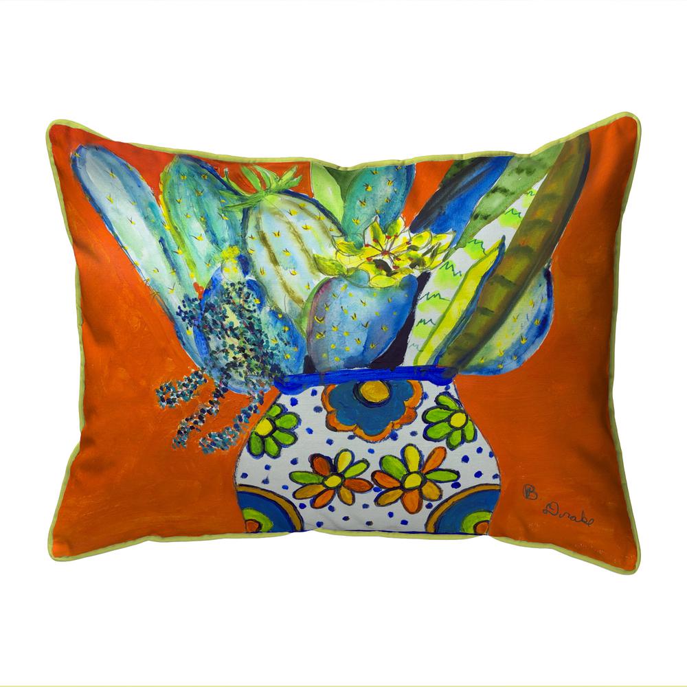 Potted Cactus Large Indoor/Outdoor Pillow 16x20. Picture 1